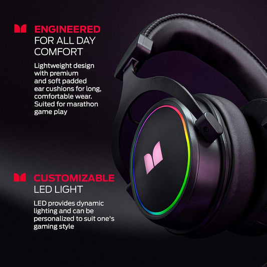 Monster Gaming Headset with RGB Lights & Surround Sound